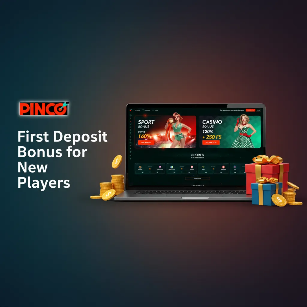 Pinco first deposit bonus: 100% match up to C$7,500 + 250 Free Spins; min C$20; 35x wagering in 7 days; max bet C$7.50.