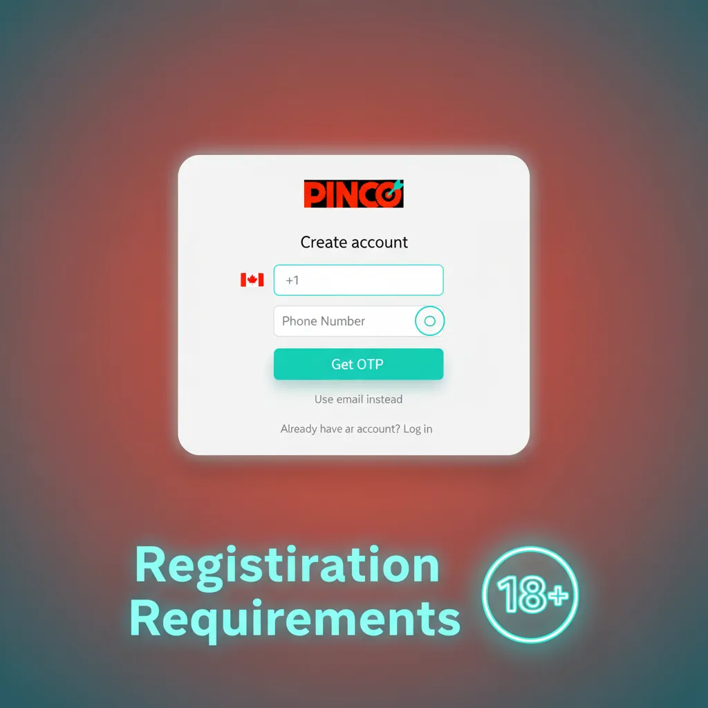 Canadian registration: age 19+ (18+ AB/MB/QC), legal name & DOB, email & mobile, Canadian address, one account per person.