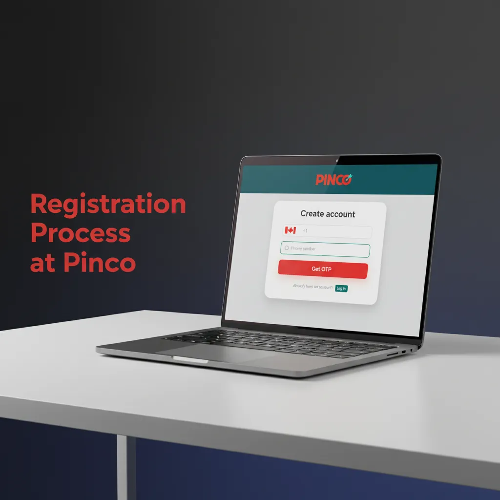 Pinco registration steps: Sign Up, enter email/phone & password, verify, set limits, deposit via Interac, Visa, Mastercard