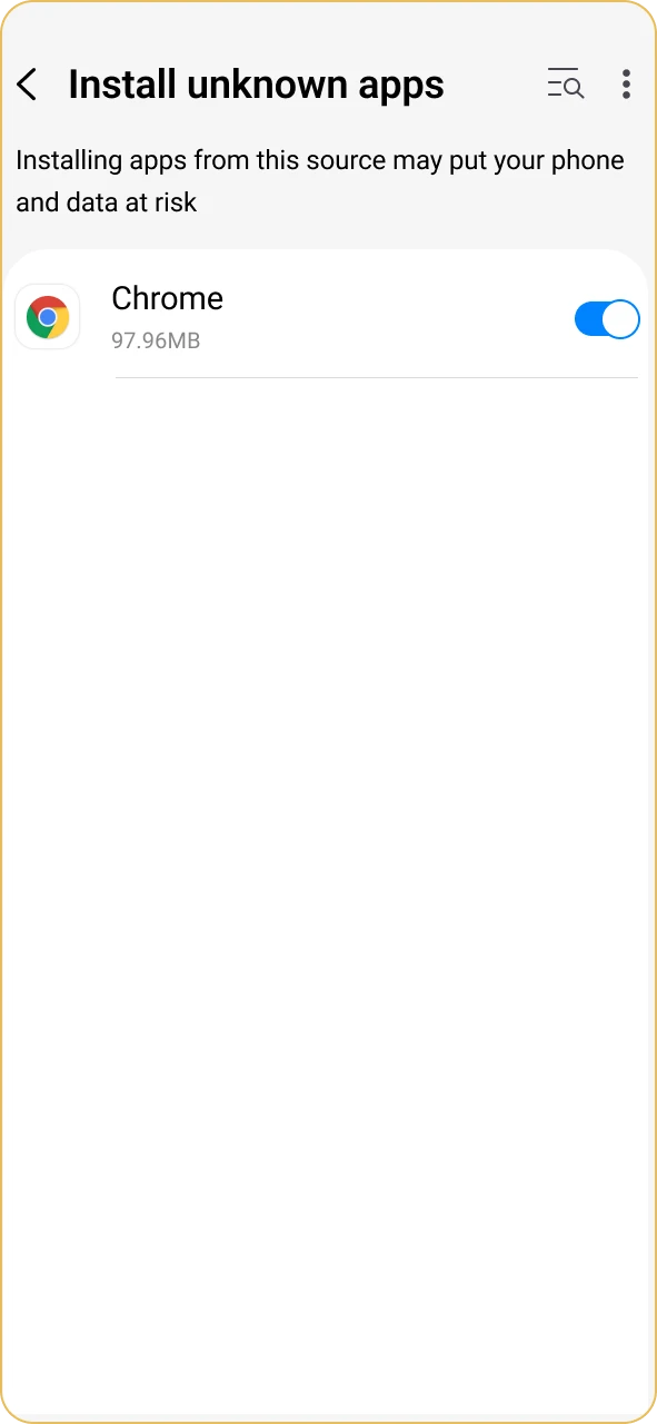 Allow Pinco installation from the browser.